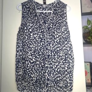 H&M sleeveless black and white top